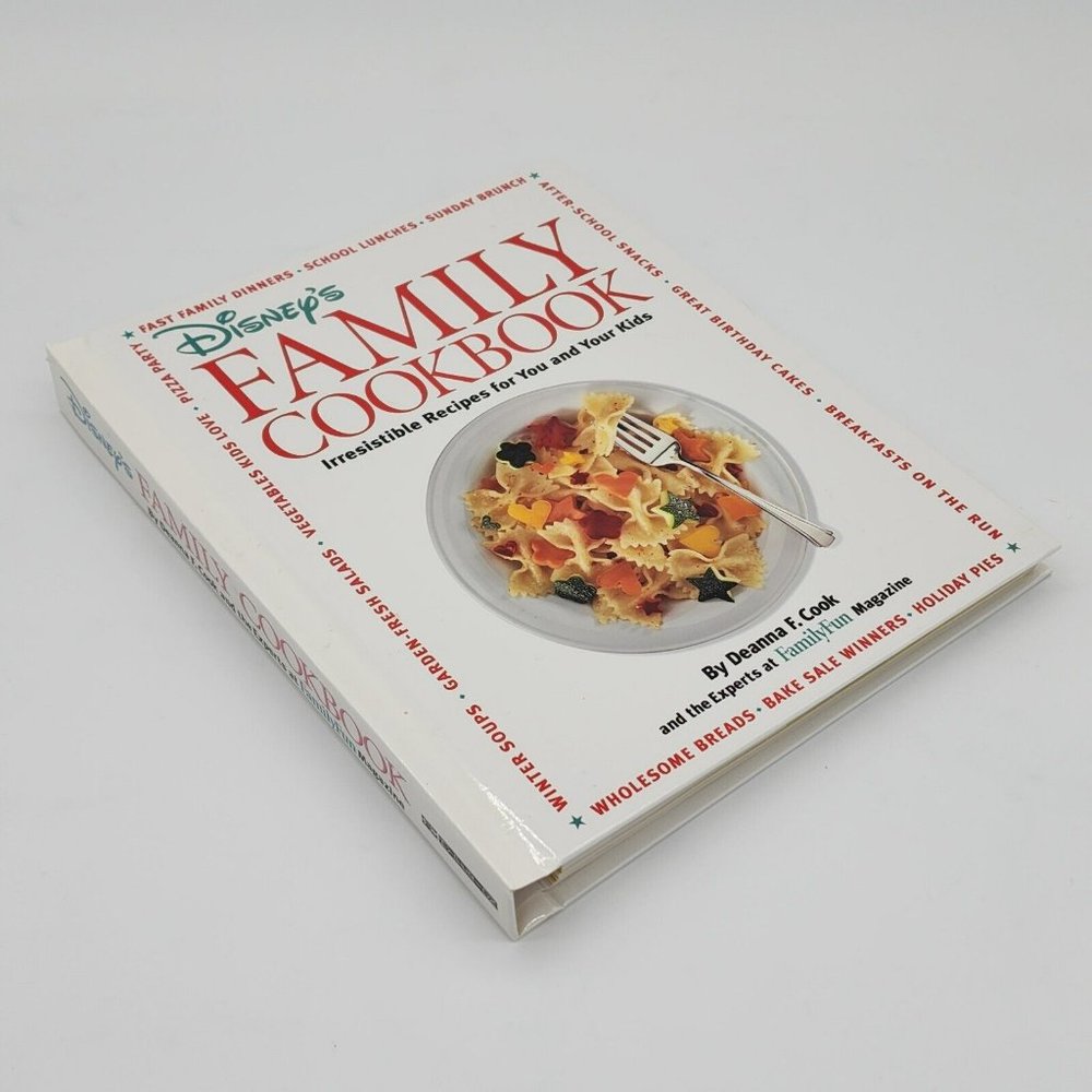 1996 Disney's Family Cookbook by Deanna F. Cook Hardcover Spiral Bound